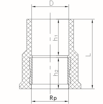 UPVC COPPER THREAD COUPLING