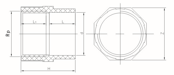 UPVC FEMALE SCREW JOINTS DIN