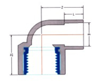 90 DEG FEMALE ELBOW