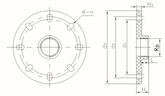 COPPER SCREW BLANK FLANGE