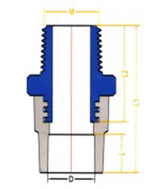 CPVC COPPER MALE COUPLING