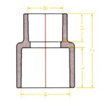 CPVC REDUCING COUPLING