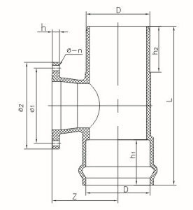 ONE FAUCET ONE FLANGE AND ONE INSERT REGULAR TEE