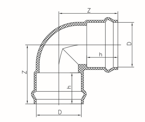 UPVC 90 ELBOWS DIN